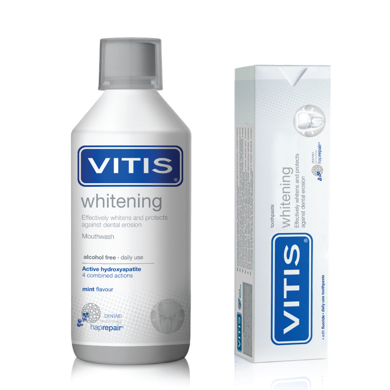 VITIS®  - 琺瑯質修護美白套裝 (漱口水+牙膏)